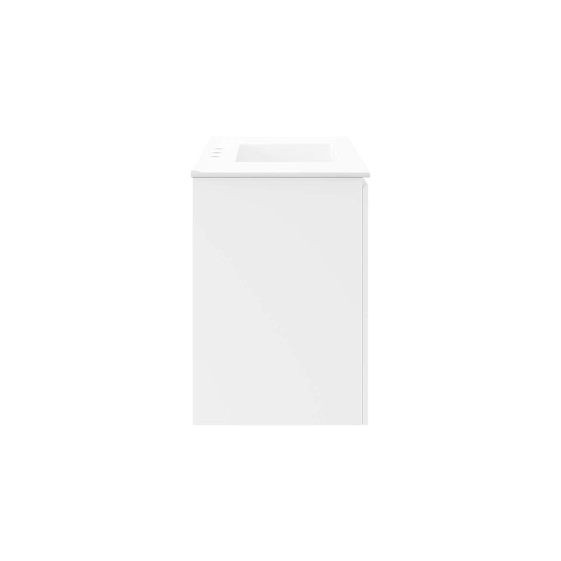 Modway White Bryn Wall-Mount Bathroom Vanity EEI-5779-WHI-WHI image number 2
