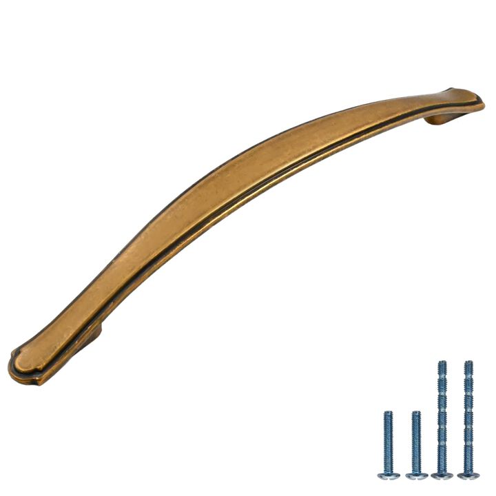 AOOTOCH 10 Pack Antique Brass Cabinet Pulls 6.3 Inch Kitchen Cabinet Handles Kitchen Handles for Cabinets Antique Drawer Pulls R