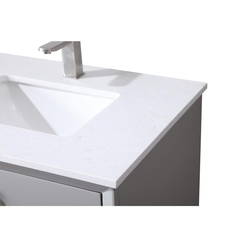 Elegant Kitchen and Bath 30 Inch SIngle Bathroom Vanity In Grey