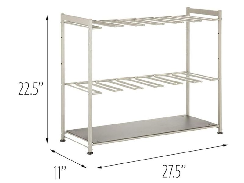 Entryway Shoe Rack Closet Storage Silver Boot Standing Bedroom image number 2