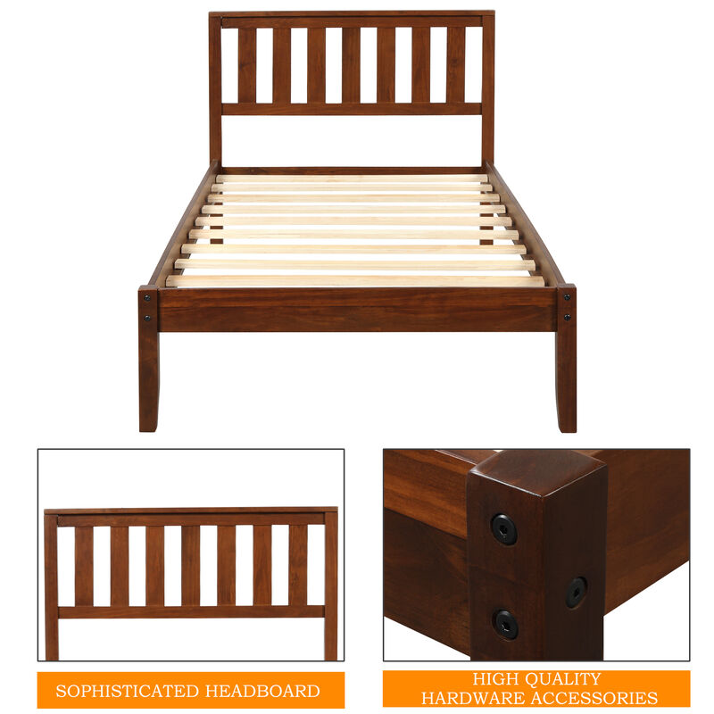 Merax Wood Platform Bed with Headboard