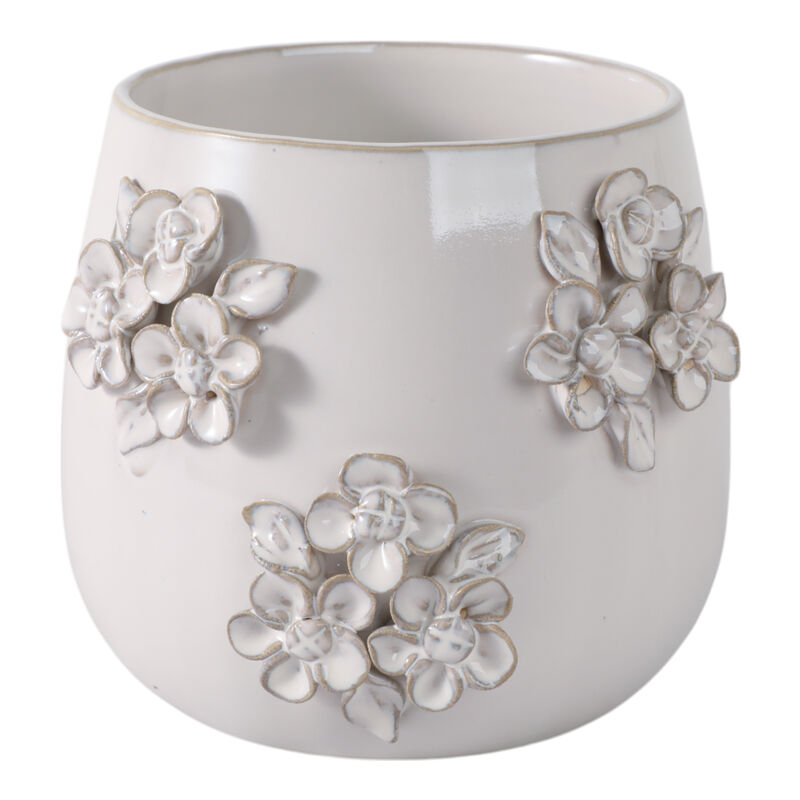 Flower Bunches Planter, Ivory image number 0
