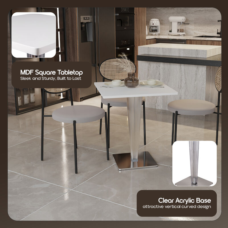 LeisureMod Modern Glen MDF Dining Table