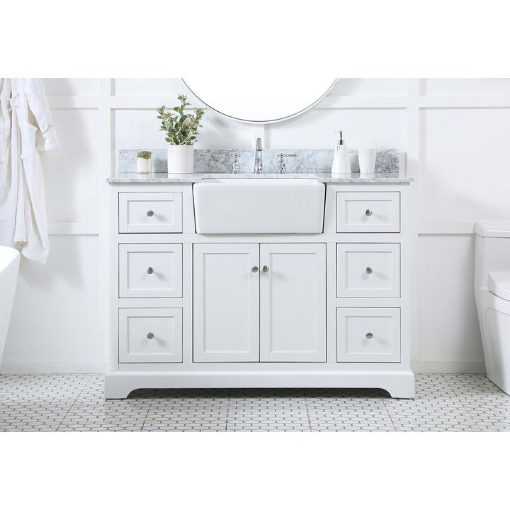Elegant Kitchen and Bath 48 inch Single bathroom vanity in white