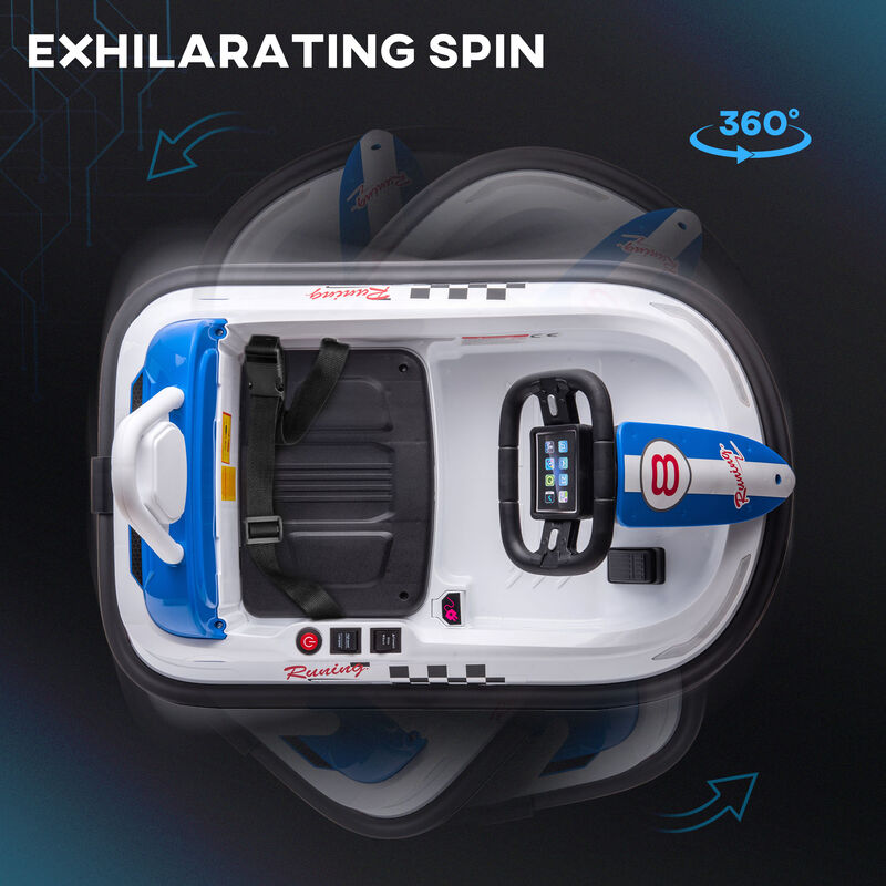 BreeBe Bumper Car for Kids, 360 degree Rotation 6V Electric Ride On Bumper image number 3