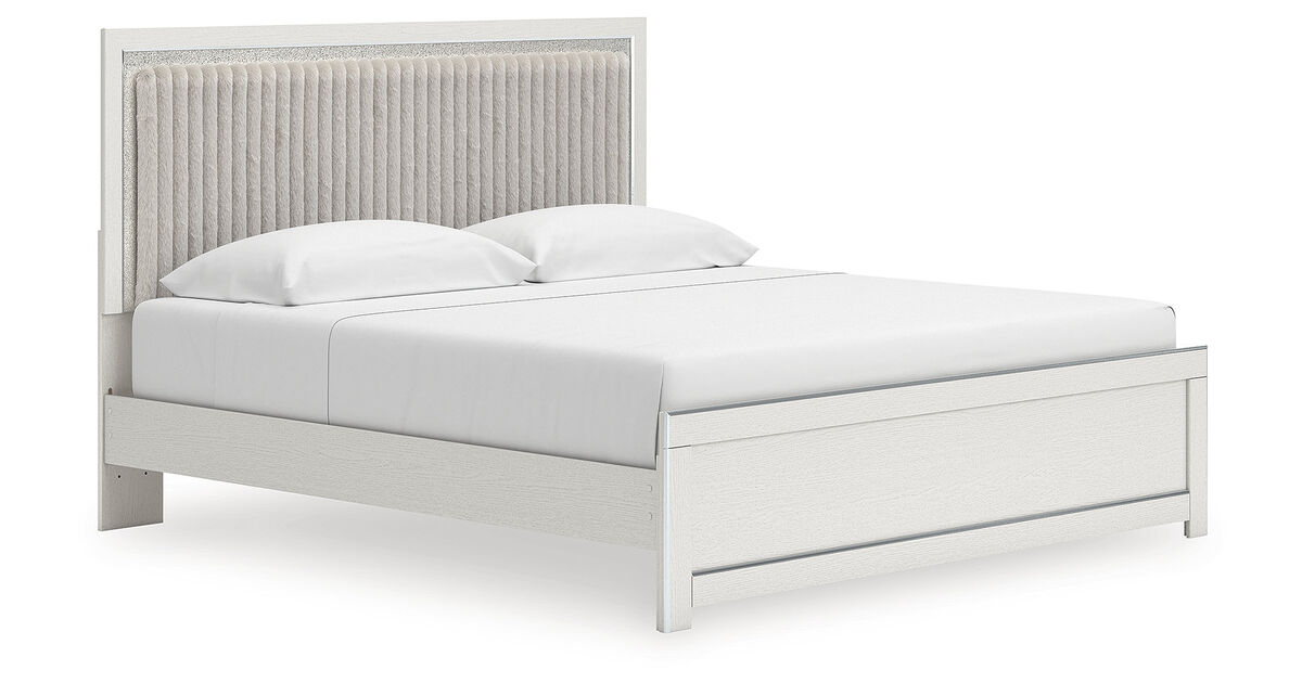 Birmonton King Upholstered Panel Platform Bed