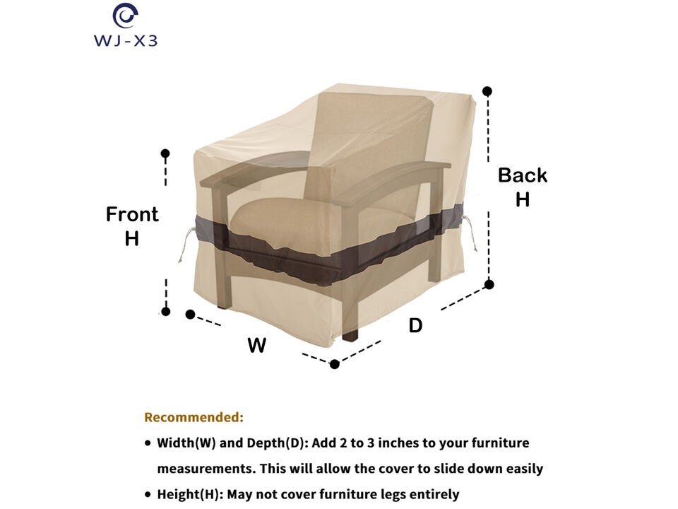 Waterproof Outdoor Patio Chairs Covers - 2 Packs -