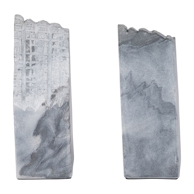 Set of 2 Marble Live Edge Bookends image number 4