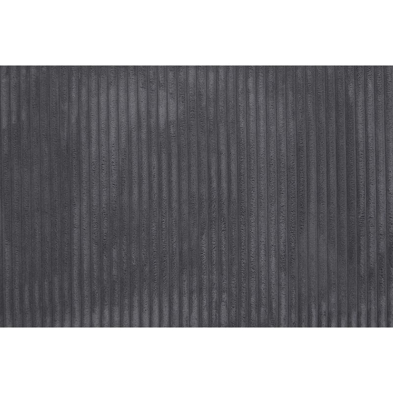 Zeo 2pc Oversize Sectional Sofa and Chaise, 4 Pillows, Gray Corduroy - Benzara