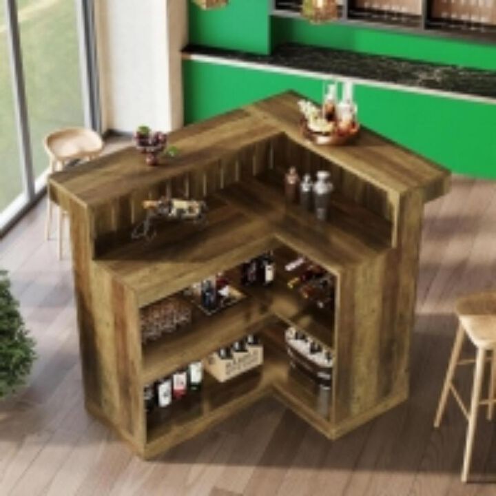 Sleek Bar Height Table, Durable Construction, Perfect for Cafe, Bistro, or Modern Home Decor