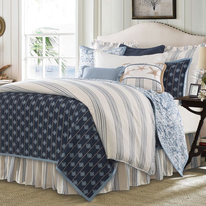Prescott Navy King Comforter Set