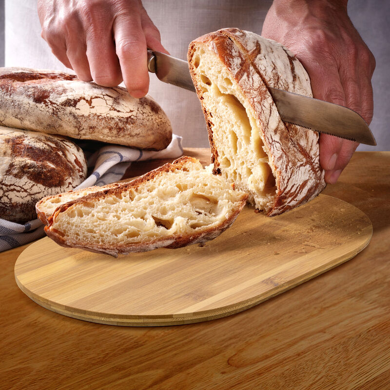 MegaChef Kitchen Food Storage and Organization 5 Piece Canister Set in Grey with Bamboo Lids