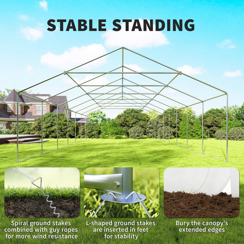 Hivvago 19.5x39 Large Party Canopy Tent for Outdoor Events image number 6