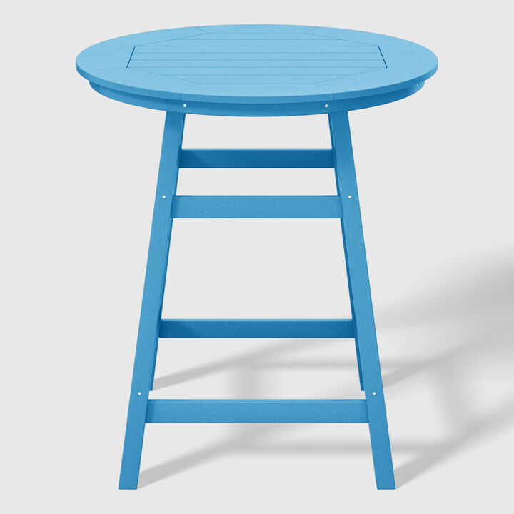 WestinTrends Outdoor 35" HDPE Round Patio Counter Height Bar Table