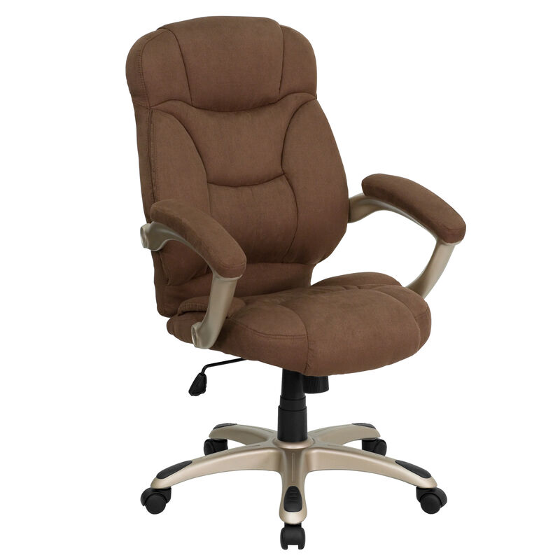 Jessie High Back Black LeatherSoft Contemporary Executive Swivel Ergonomic Office Chair image number 0