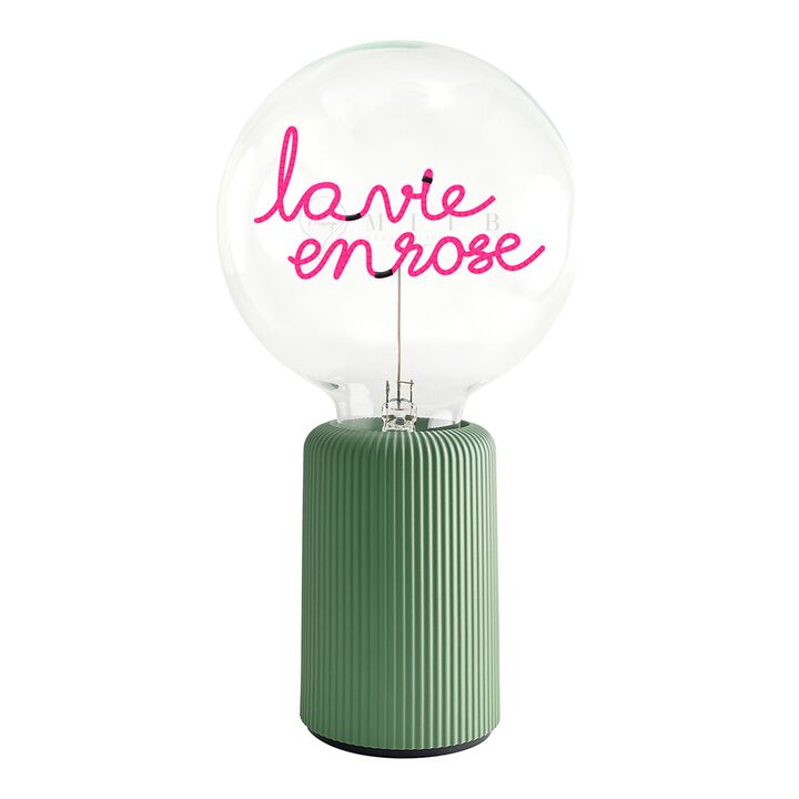 Bulb ROSE Red with Base Table Lamp PORTABLE Pop