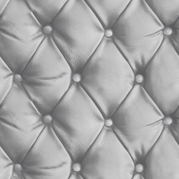 Ella Silver Tufted Wallpaper