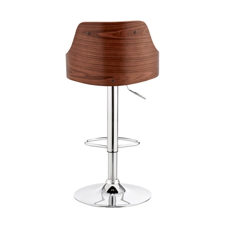 Asher Adjustable Faux Leather Bar Stool