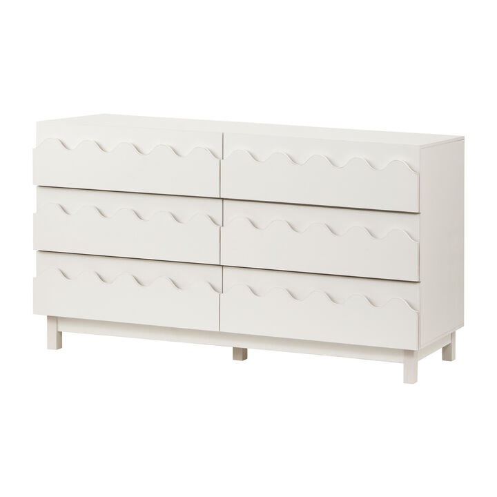60" W Modern 6-Drawer Storage Dresser Chest