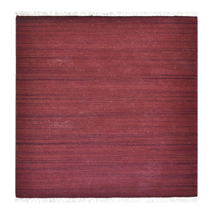 RUGSOTIC CARPETS HAND WOVEN FLAT WEAVE KILIM WOOL ECO-FRIENDLY AREA RUGS - Square Shape, Solid Plain Design, Low Pile  Handmade Area Rugs for Living Room, Bed Room (D00111)
