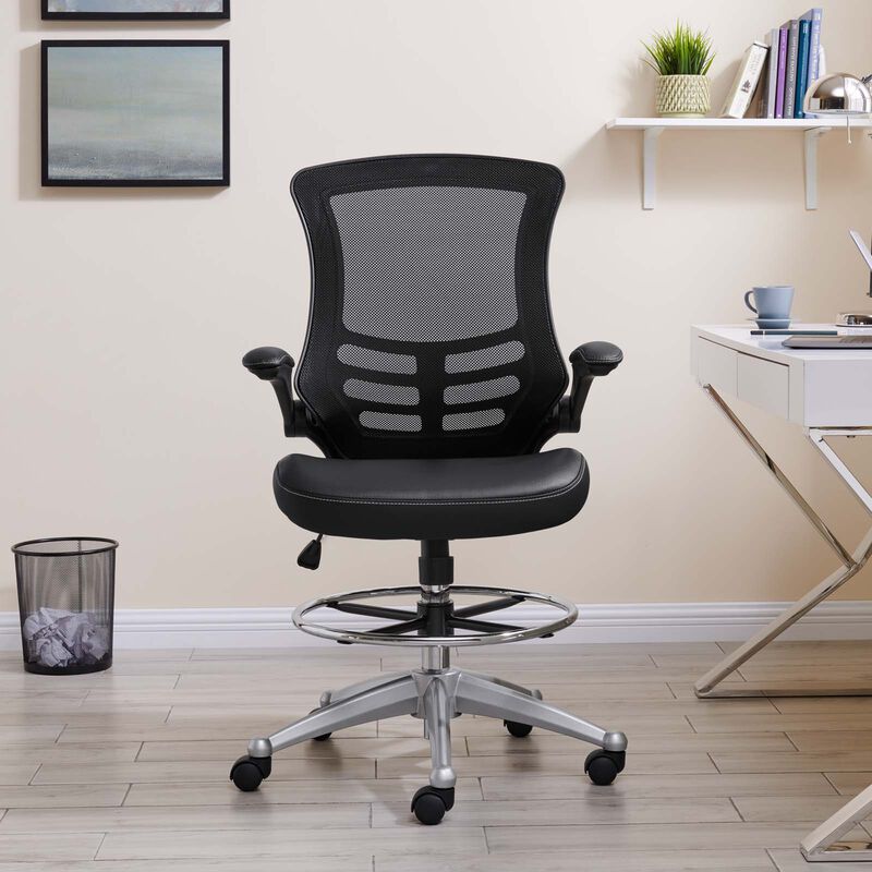 Modway Furniture - Attainment Vinyl Drafting Chair image number 1