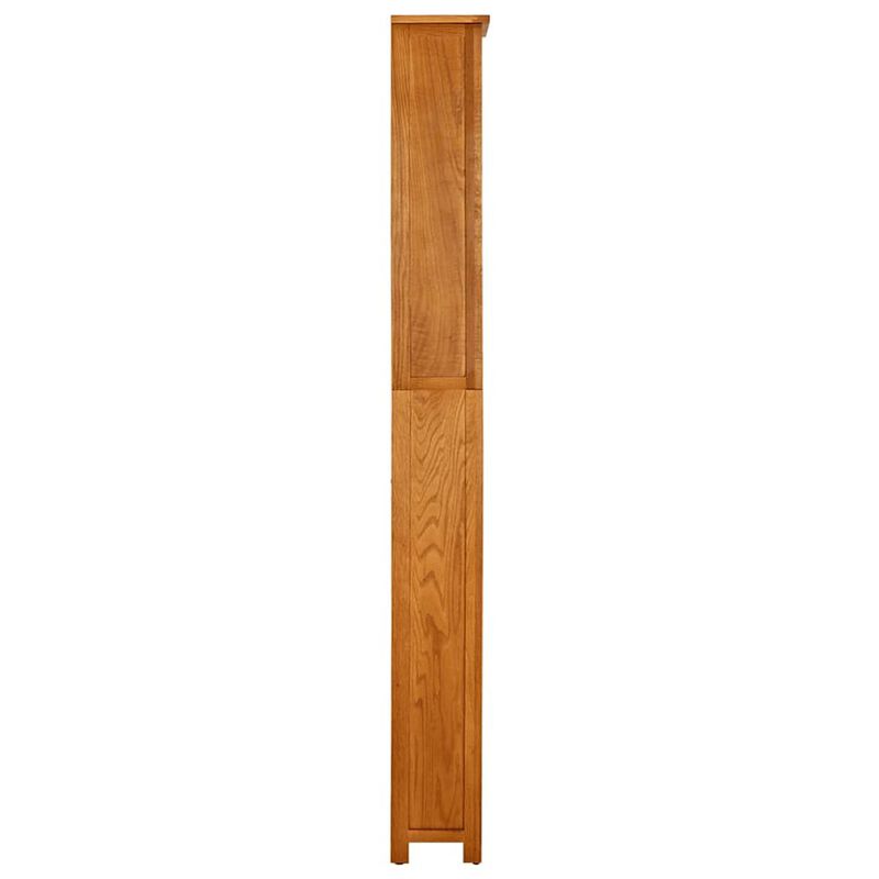 Bookcase Natural Oak Solid oak wood with oak veneered MDF Tall