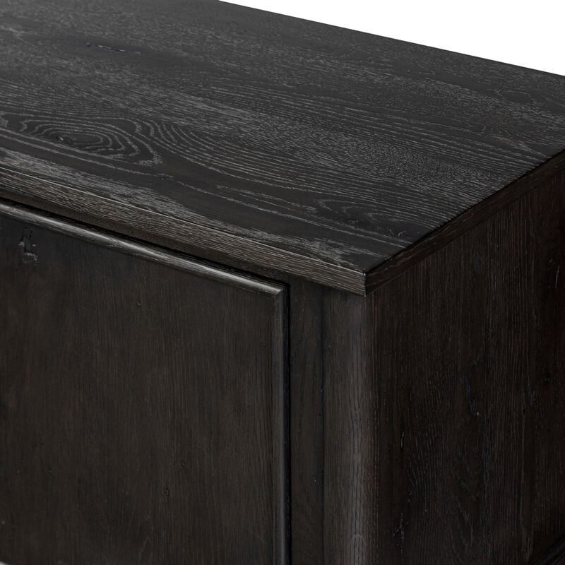 Bari 84" Cracked Smoked Black Sideboard