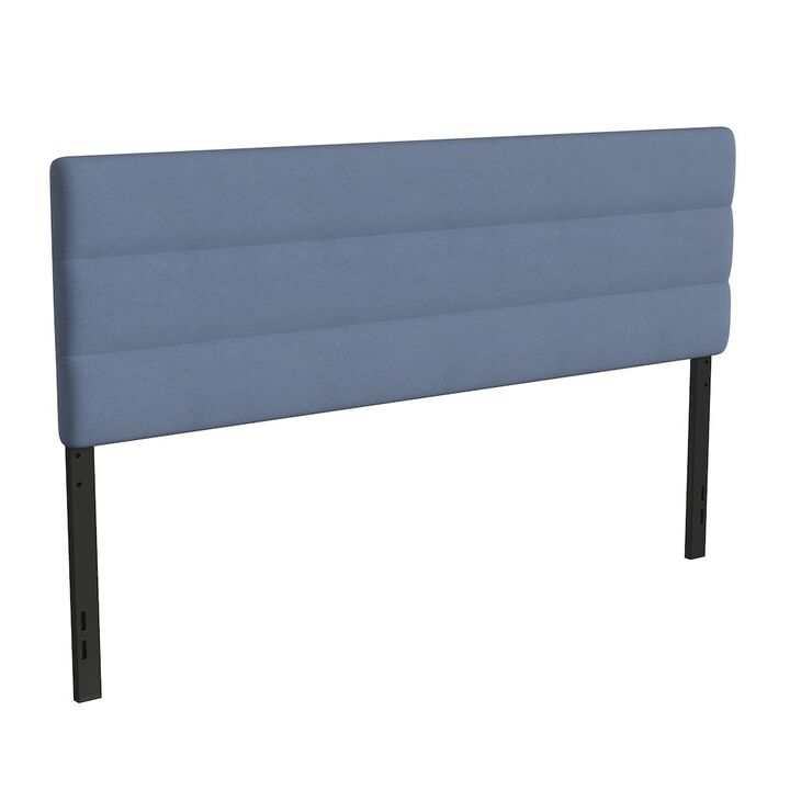Flash Furniture King Channel Stitched Fabric Upholstered Headboard, from 44.5" to 57.25" - Blue