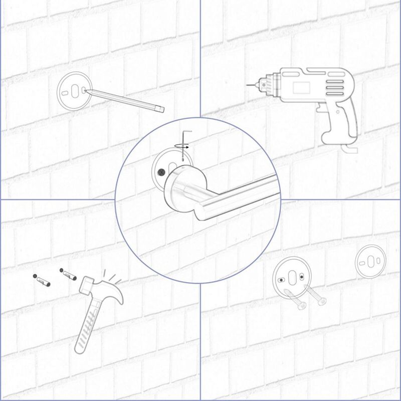 Zeblex Stainless Steel Bathroom Hardware Set image number 6