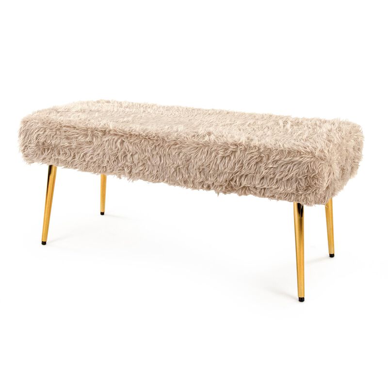 Faux Fur Bench image number 0