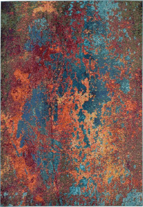 HomeRoots Abstract Power Loom Area Rug