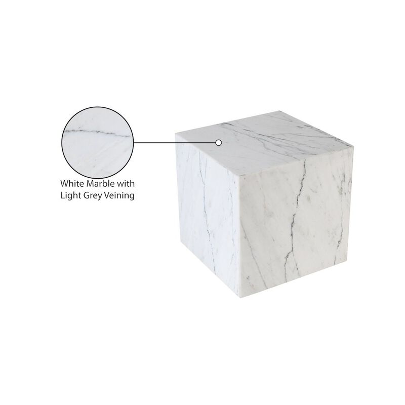 Meridian Furniture Bolzano White End Table