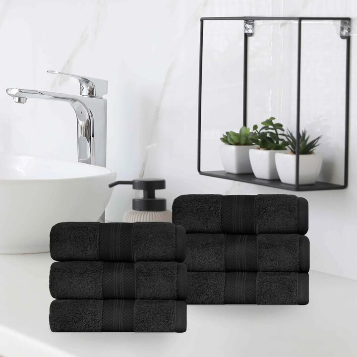 6 Pack Turkish Cotton Hand Towels Set, Soft Quick Dry Absorbent Towels for Bathroom Kitchen