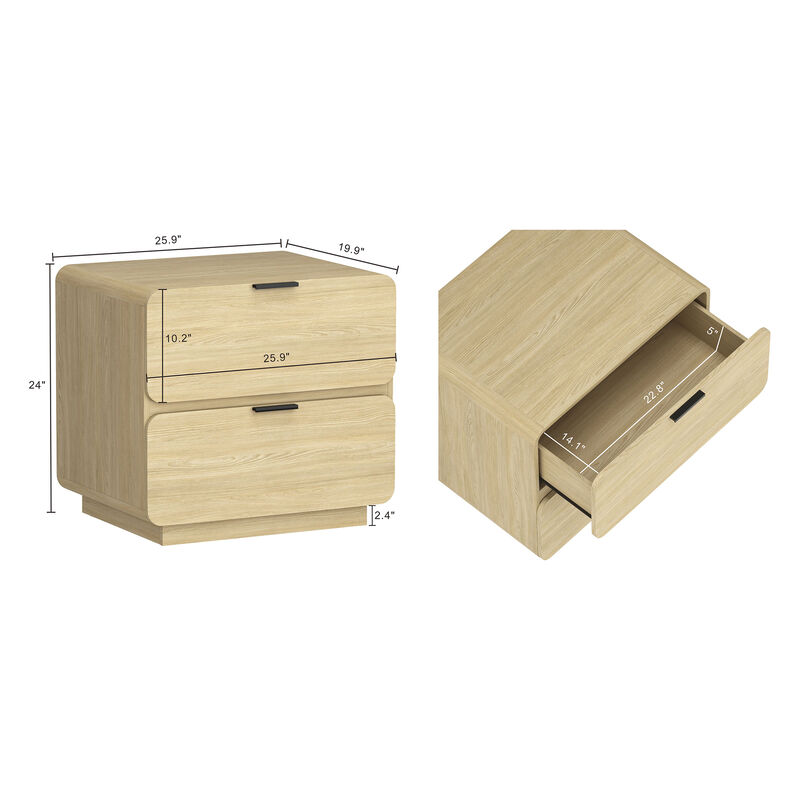 Chrystie Neutral Nightstand (Set of 2)