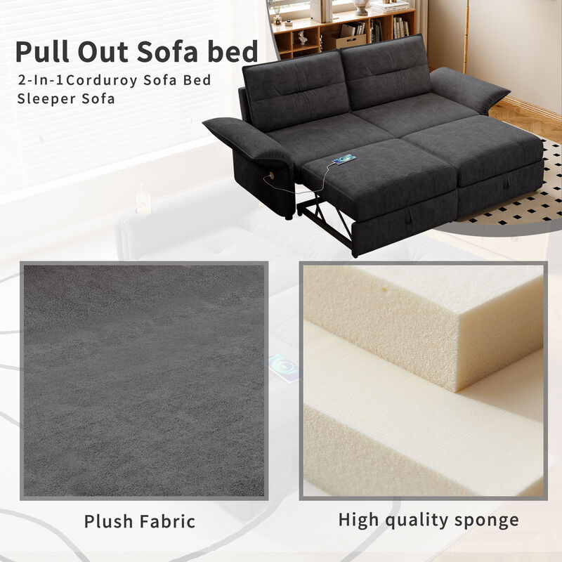 Honnox 85-inch convertible sofa bed image number 9