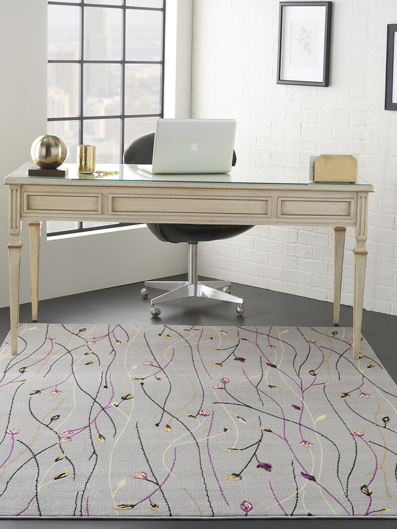 Grafix GRF15 Gray 6' x 9' Rug