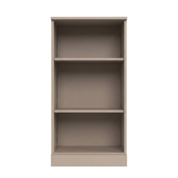 HomeRoots Solid Wood Adjustable Three Tier Library Bookcase