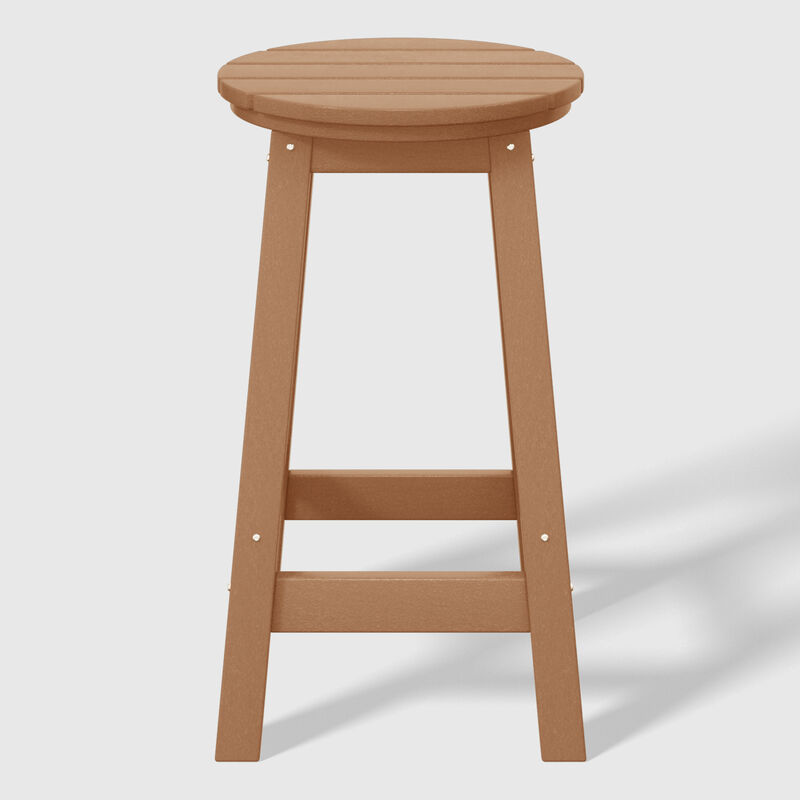 WestinTrends 24" HDPE Outdoor Patio Round Counter Height Bar Stool