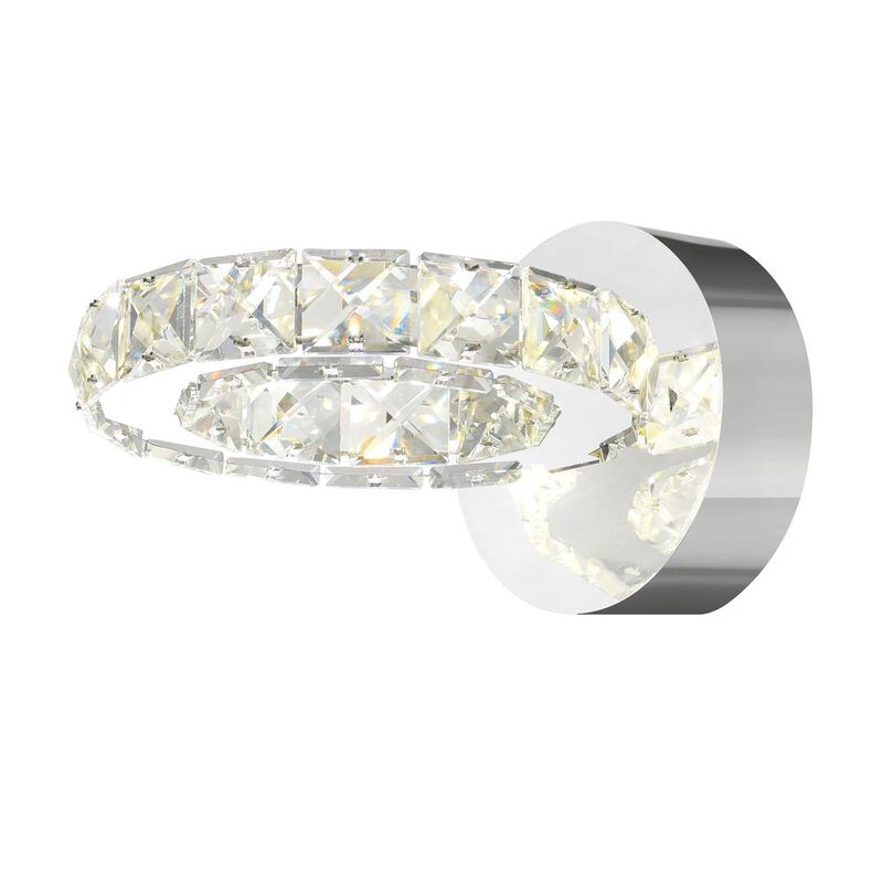 CWI Lighting Ring LED Wall Sconce With Chrome Finish