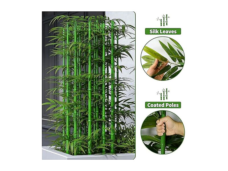 5 Ft Artificial Bamboo Tree 10 Pack Fake Plant Trees Indoor Outdoor Plants Fence image number 3