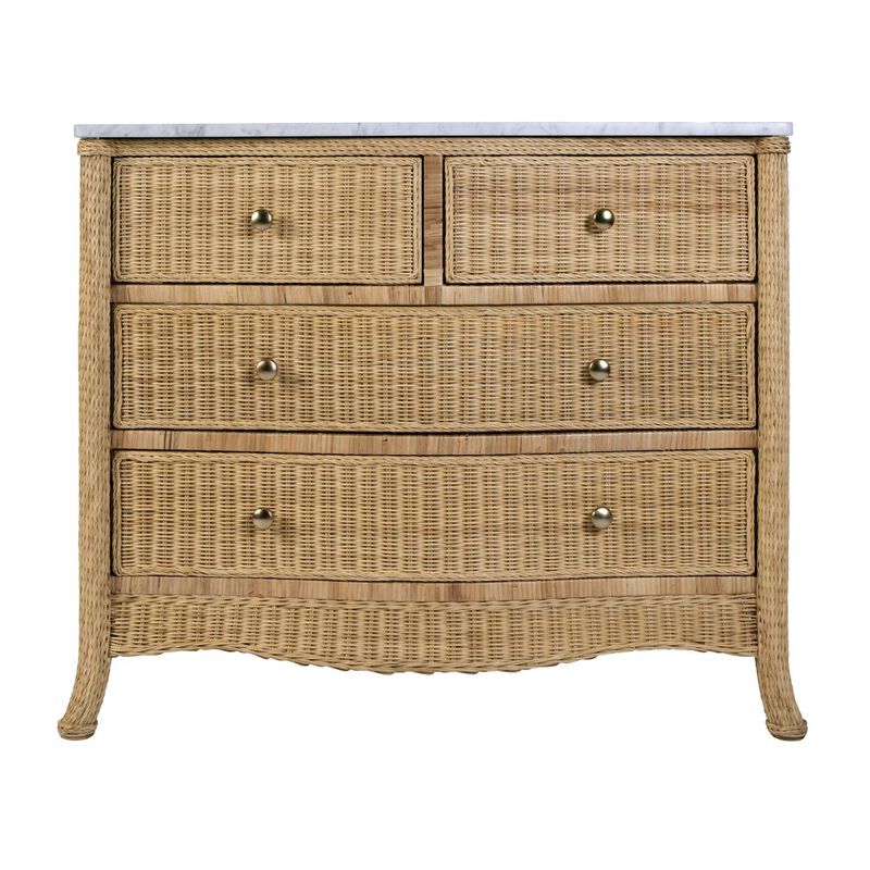 Butler Specialty McLean 42 in. W Marble Top and Rattan 2 Drawer Single Bathroom Vanity, image number 5