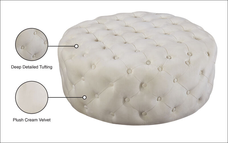 Meridian Furniture Addison Velvet Ottoman/Bench image number 3