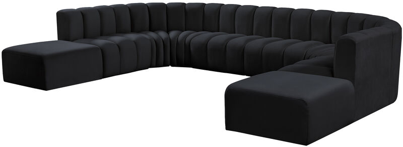 Meridian Furniture Arc Black Velvet Modular Sofa image number 4