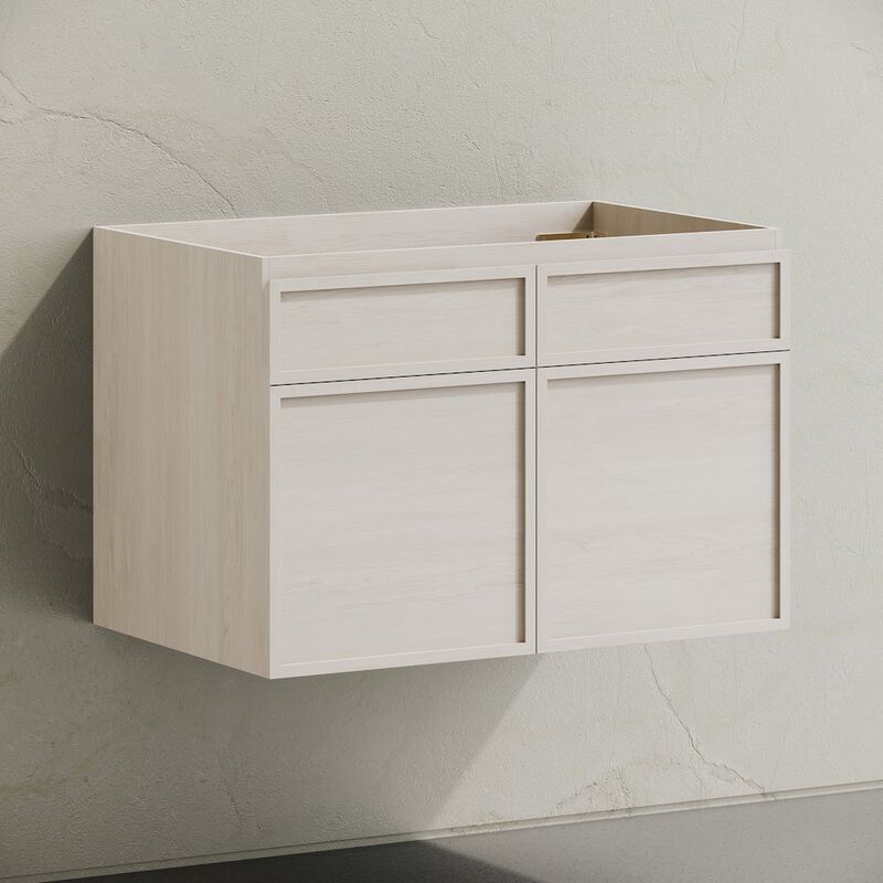 St. Tropez 30" Wall-Mounted Bathroom Vanity Cabinet without Top in White Oak image number 2