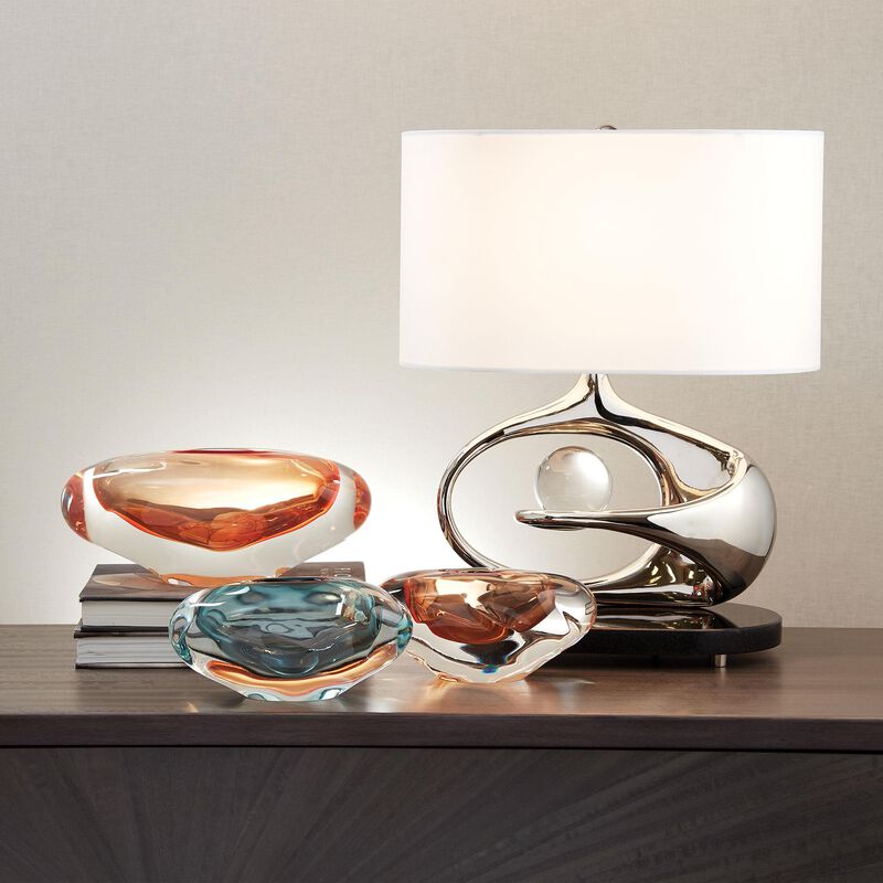 Abstract Small Persimmon Bean Vase