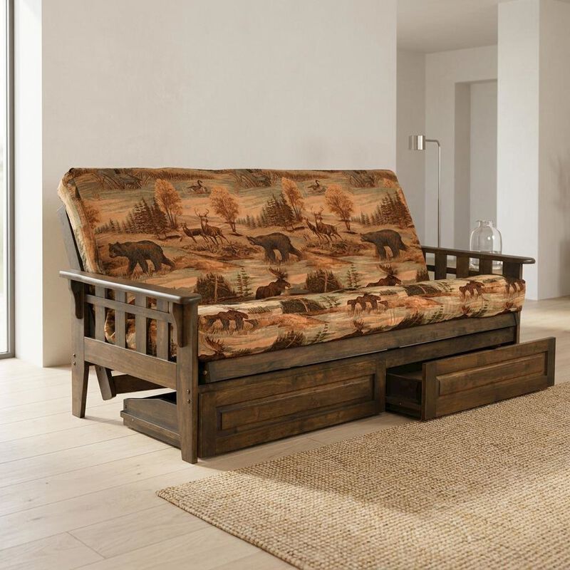 Tucson Frame-Rustic Walnut  Finish-Canadian Mattress-Storage Drawers image number 7