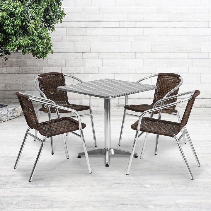27.5SQ Aluminum Table Set