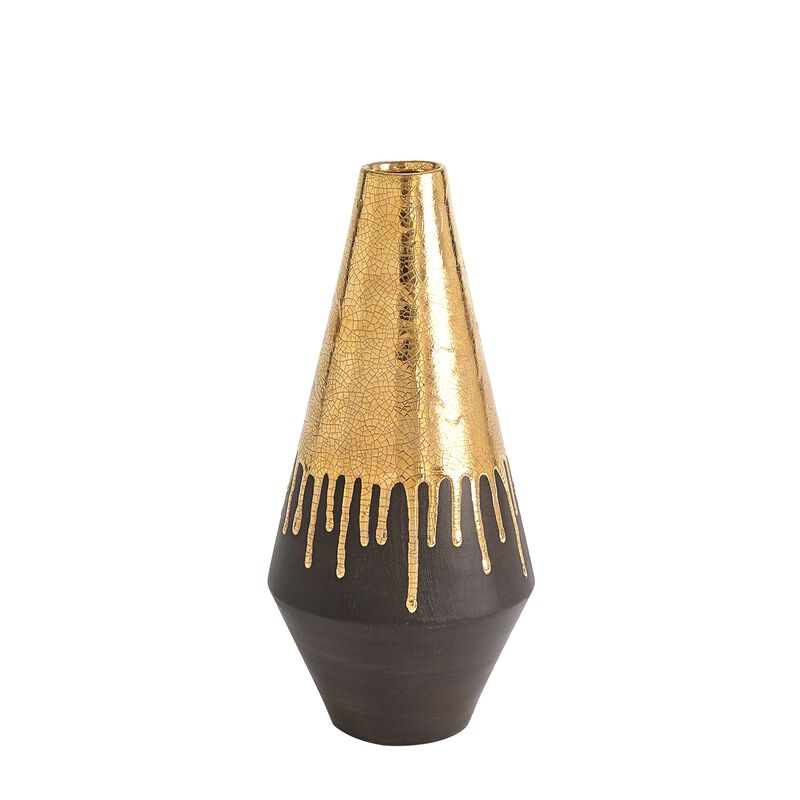 Gold Drip Vase