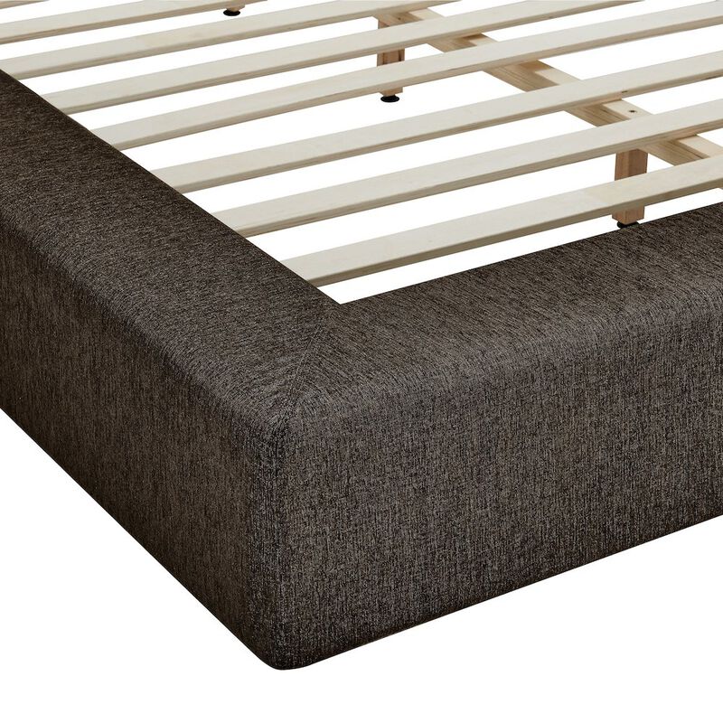Luma Chenille Upholstered King Platform Bed Frame image number 6