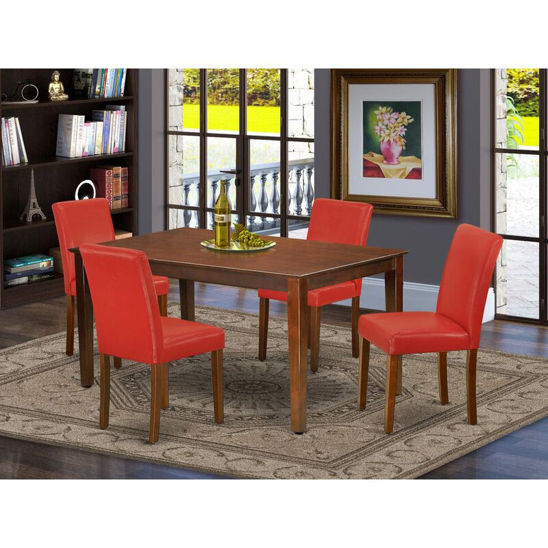 East West Furniture Dining Room Set Mahogany